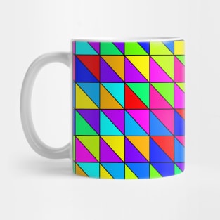 Colorful Squares Triangles Black Lines Mug